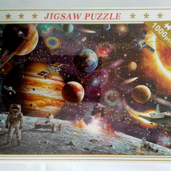 Jigsaw Puzzle 1000pcs Outer Space Moon Rover - Picture 1 of 2